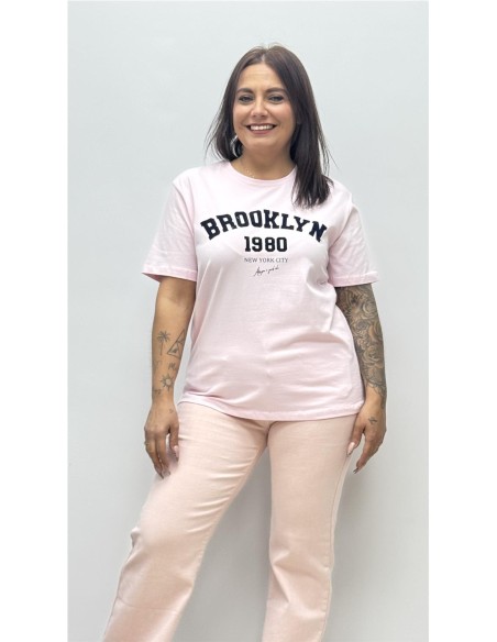 CAMISETA BROOKLYN ROSA