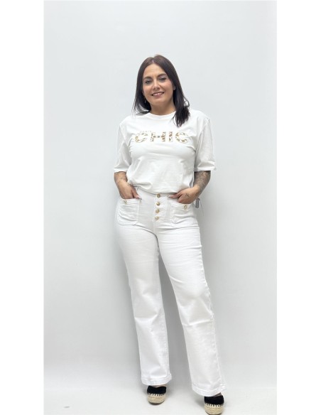 CAMISETA CHIC BLANCO