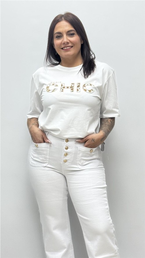 CAMISETA CHIC BLANCO