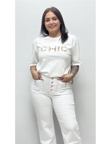 CAMISETA CHIC BLANCO