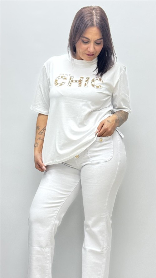 CAMISETA CHIC BLANCO