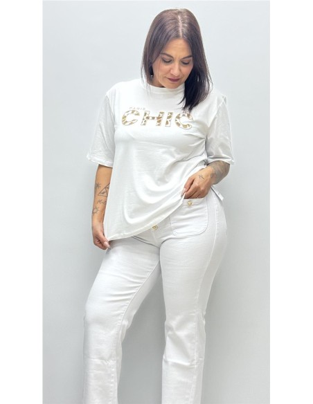 CAMISETA CHIC BLANCO