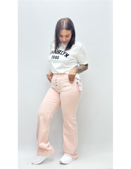 PANTALON FLOWER ROSA