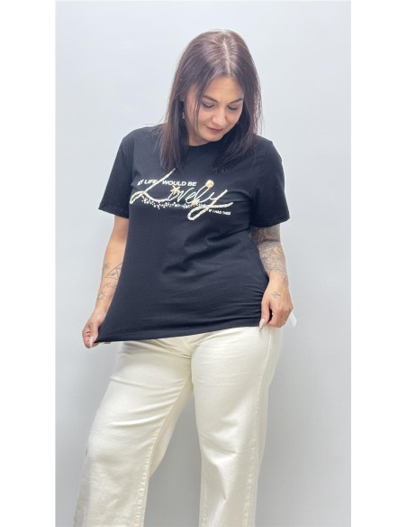 CAMISETA LOVELY NEGRO