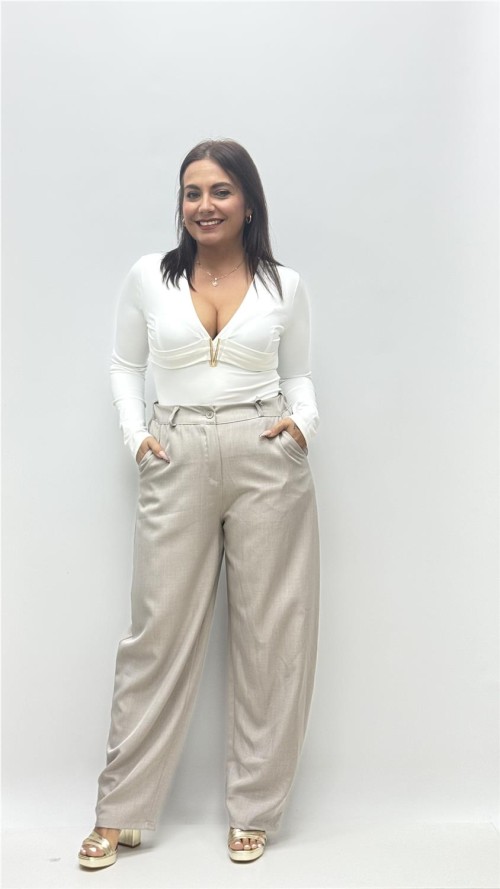 PANTALON ANAIS TAUPE