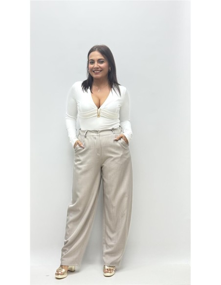 PANTALON ANAIS TAUPE