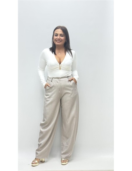 PANTALON ANAIS TAUPE