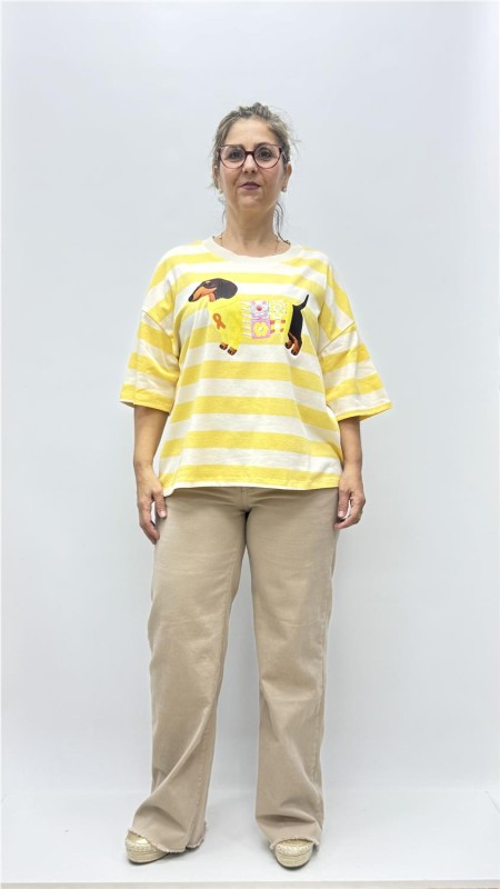 CAMISETA PERRO AMARILLO 2