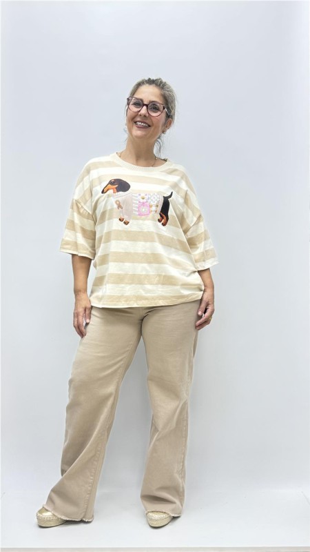 CAMISETA PERRO BEIG 2