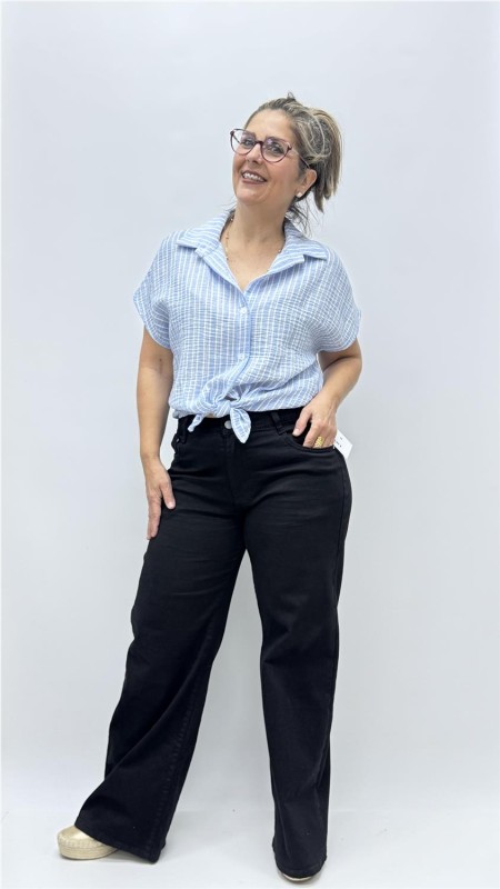 CAMISA RAYAS VERANO AZUL 2