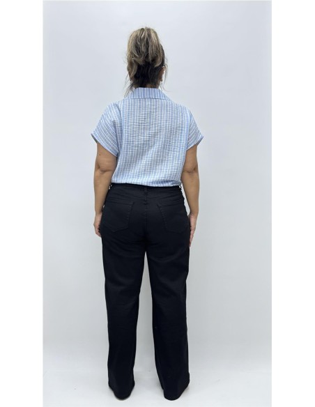 CAMISA RAYAS VERANO AZUL