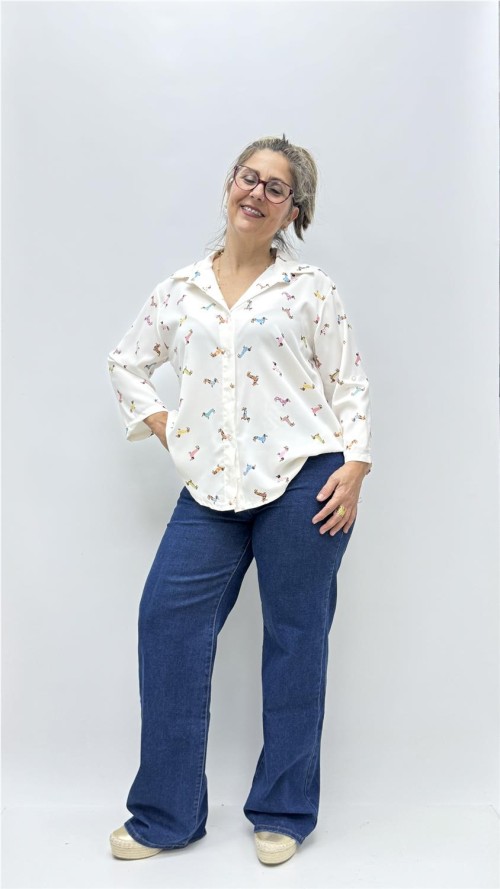 CAMISA PERRUNA BICOLOR