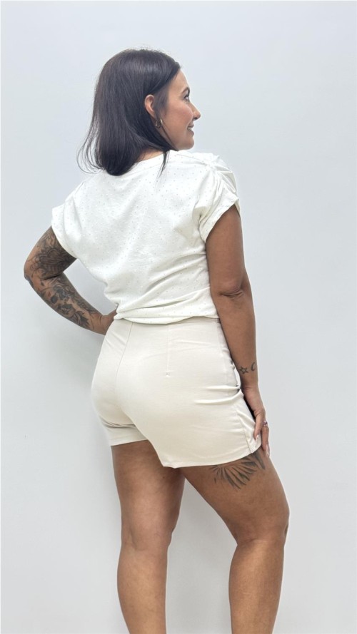 CAMISETA BRILLANTE BLANCO