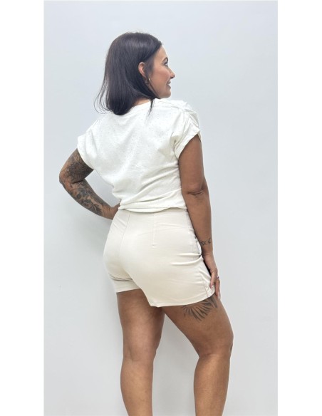 CAMISETA BRILLANTE BLANCO