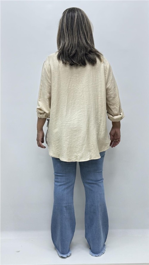 CAMISA BARBARA FLOR BEIG