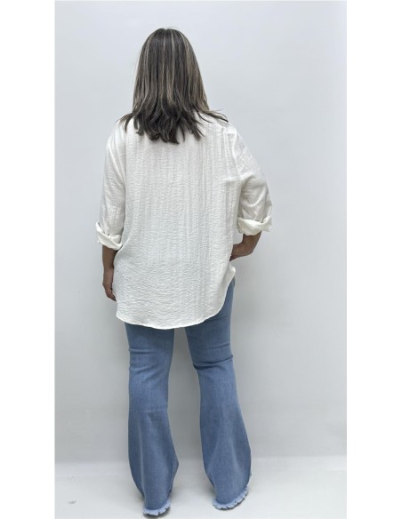 CAMISA BARBARA FLOR BLANCO