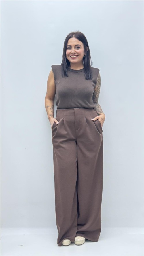 PANTALON LAURA MARRON