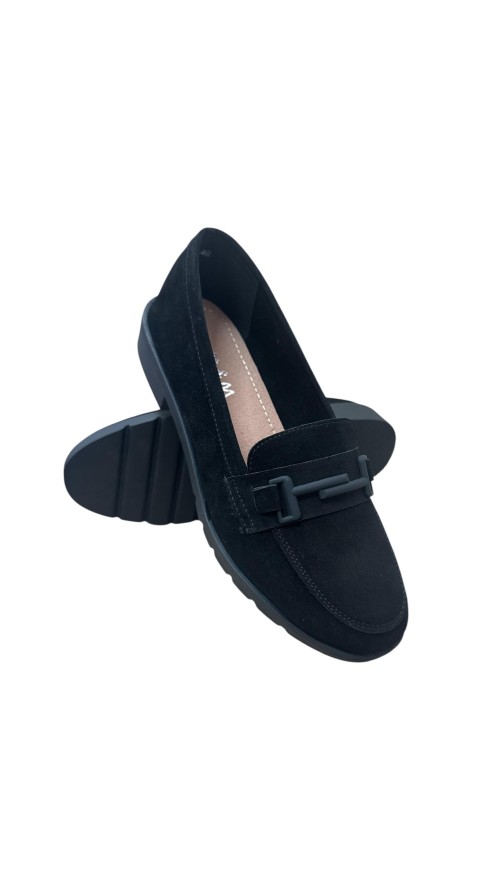 ZAPATO SERRAJE CON HEBILLA NEGRO