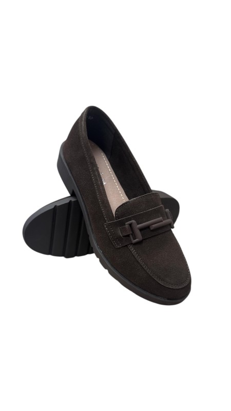 ZAPATO SERRAJE CON HEBILLA MARRON 2