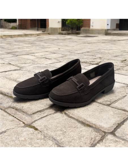 ZAPATO SERRAJE CON HEBILLA MARRON