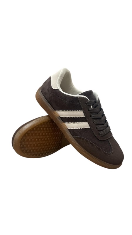 DEPORTIVA 2 LINEAS MARRON 2