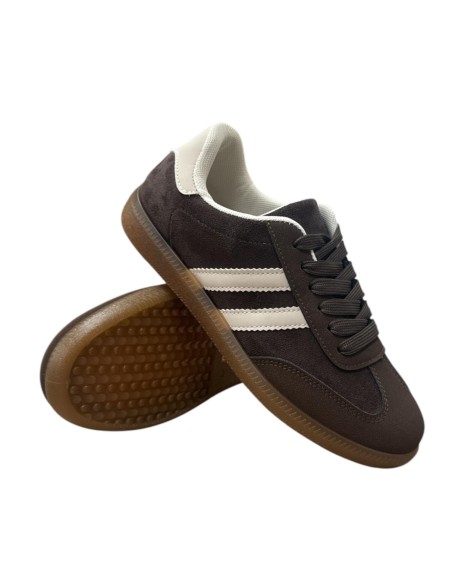 DEPORTIVA 2 LINEAS MARRON