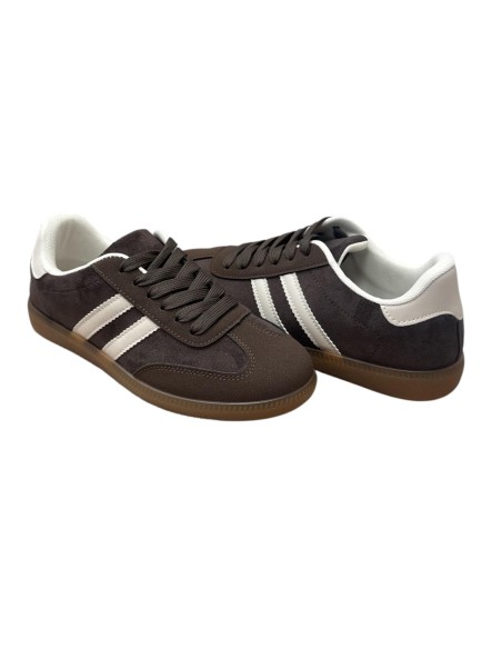 DEPORTIVA 2 LINEAS MARRON