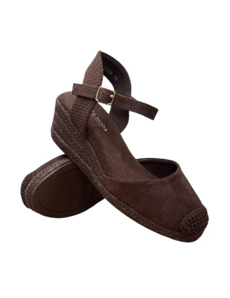 SANDALIA ESPARTO 3 CUERDAS MARRON