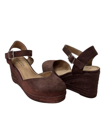 SANDALIA ESPARTO 5 CUERDAS MARRON