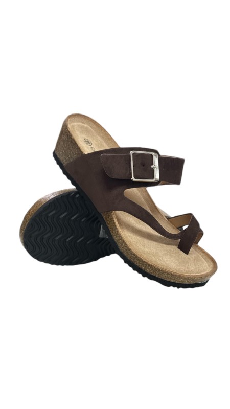 SANDALIA BIO TIRA MARRON 2