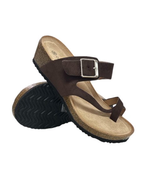 SANDALIA BIO TIRA MARRON