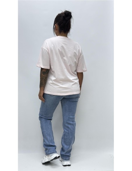 CAMISETA MUJER ROSA