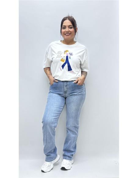 CAMISETA MUJER BLANCO