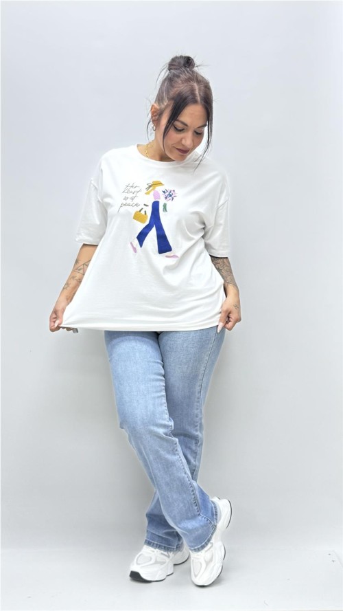 CAMISETA MUJER BLANCO