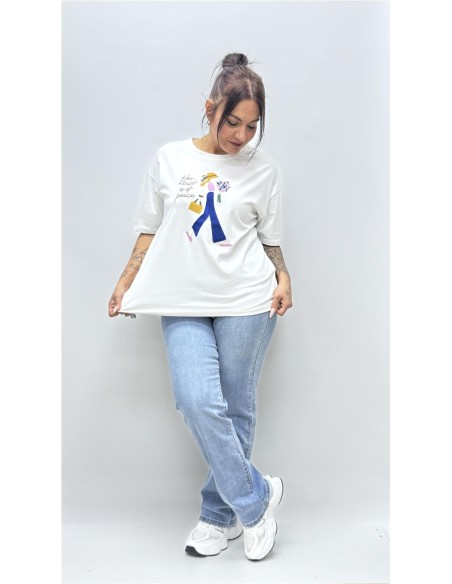 CAMISETA MUJER BLANCO