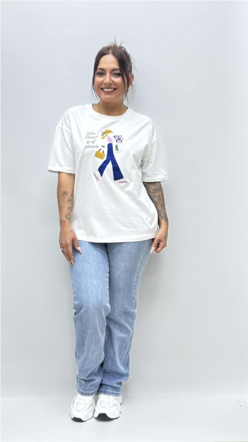 CAMISETA MUJER BLANCO