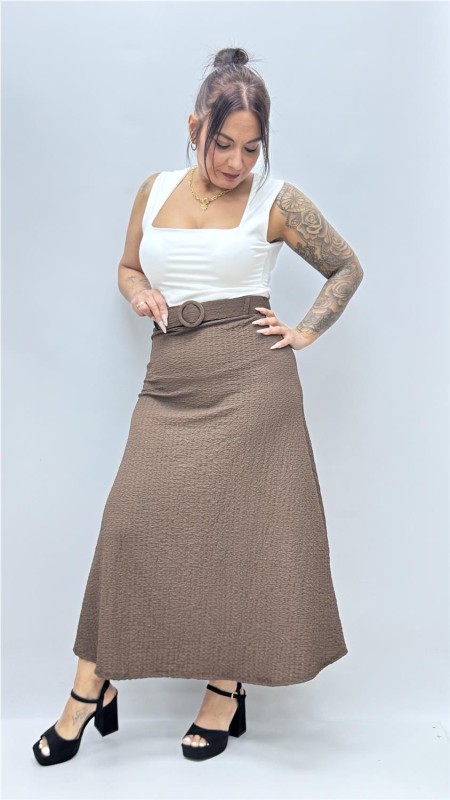 FALDA MERCEDES MARRON 2