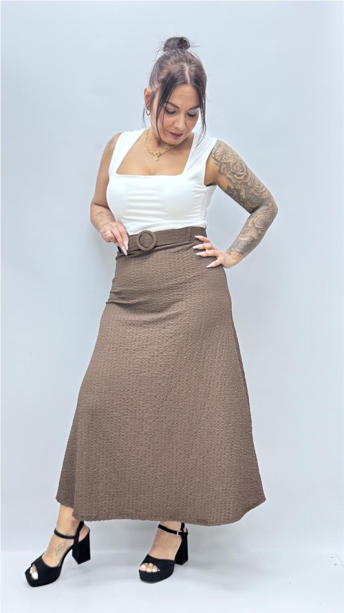 FALDA MERCEDES MARRON