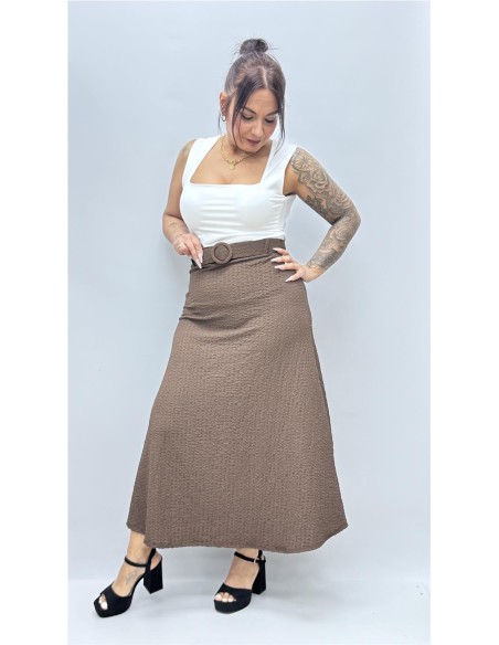 FALDA MERCEDES MARRON