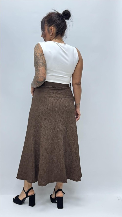 FALDA MERCEDES MARRON