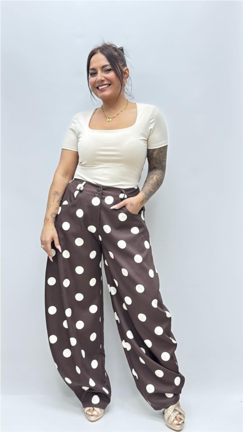PANTALON BOMBACHO LUNAR MARRON