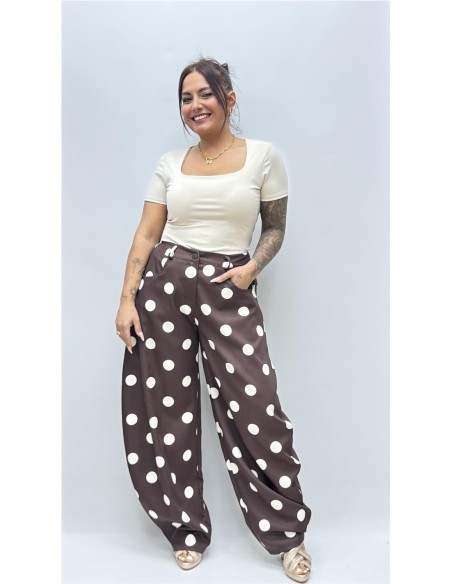 PANTALON BOMBACHO LUNAR MARRON