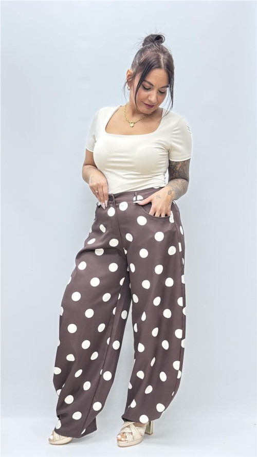 PANTALON BOMBACHO LUNAR MARRON