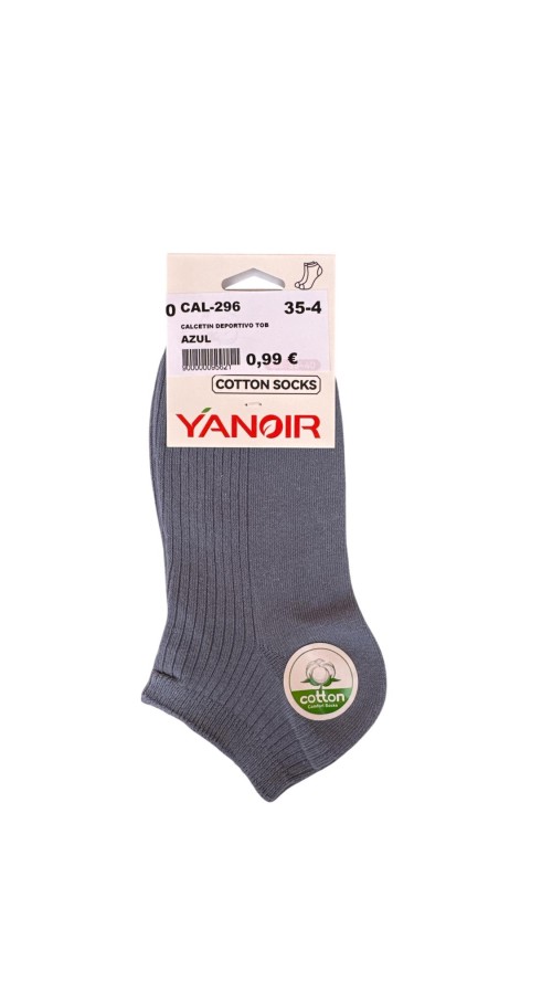 CALCETIN DEPORTIVO TOBILLERO AZUL