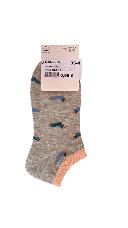 CALCETIN ANIMAL GRIS