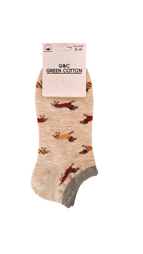 CALCETIN ANIMAL BEIG