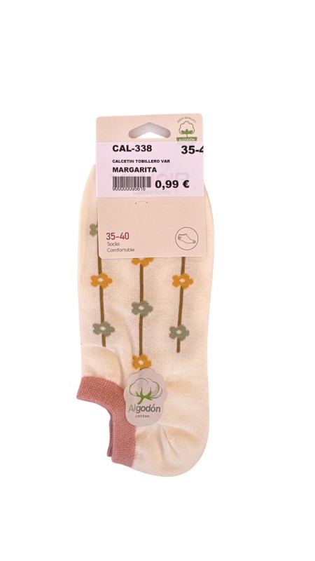 CALCETIN TOBILLERO VARIADO GRIS