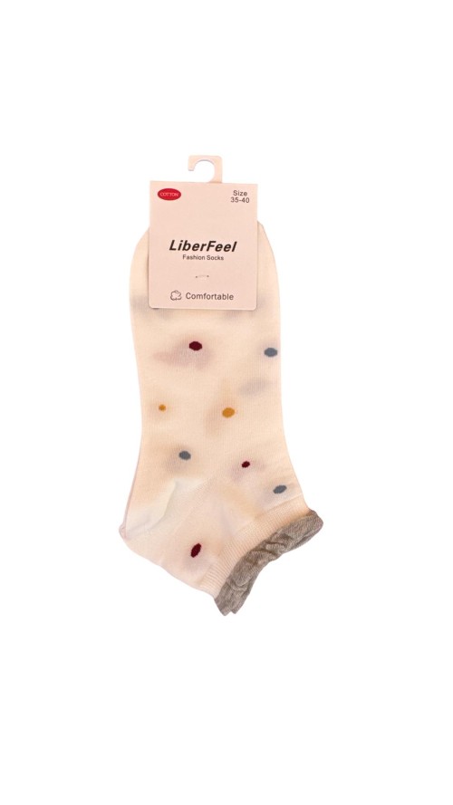 CALCETIN TOBILLERO DIBUJO BLANCO