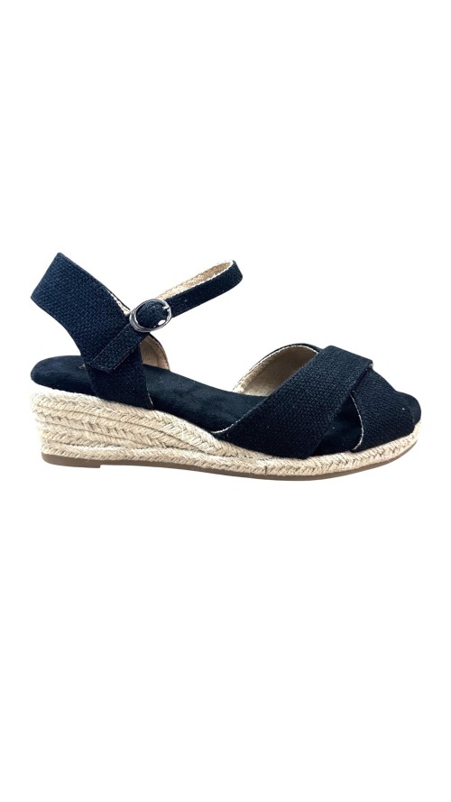 SANDALIA CRUZADA NEGRO