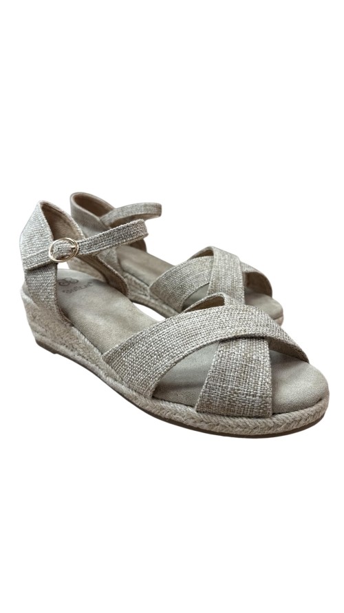 SANDALIA CRUZADA BEIG